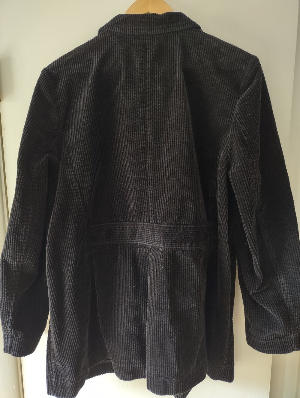 J. Jill Women’s XL Black Corduroy Jacket 100% Cotton Button Front Utility Chore - Picture 2 of 6